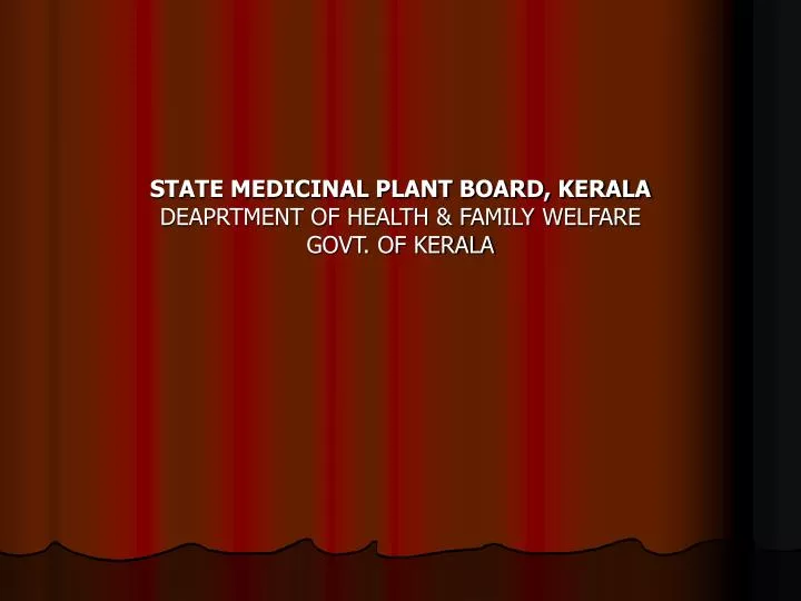 state medicinal plant board kerala deaprtment of health family welfare govt of kerala