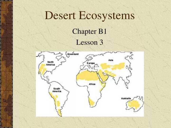 desert ecosystems