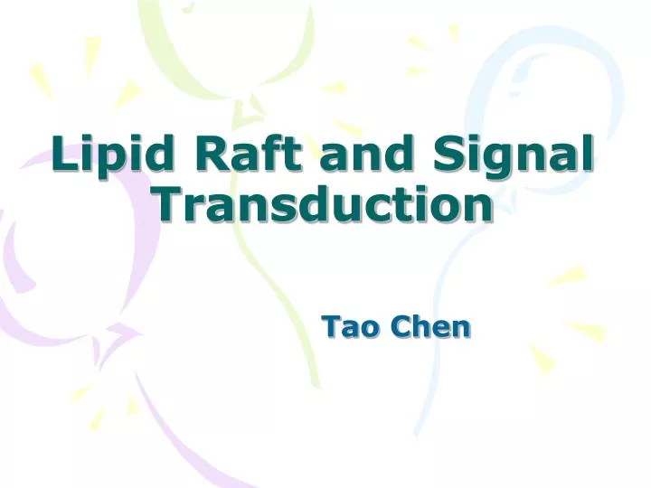 lipid raft and signal transduction