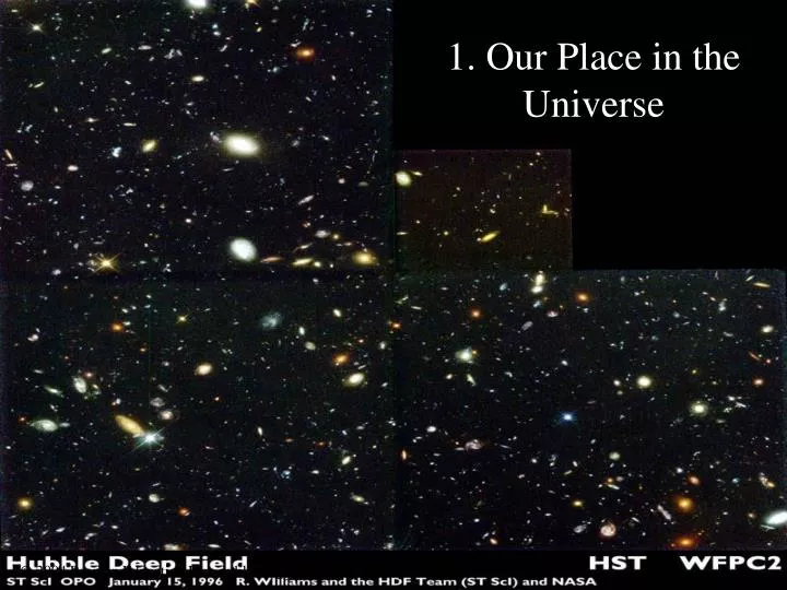 1 our place in the universe