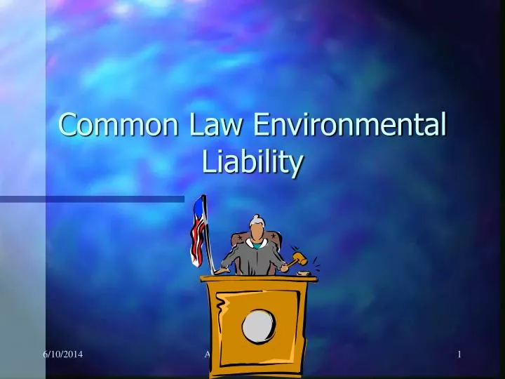 common law environmental liability