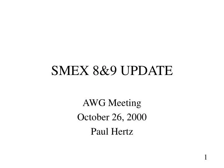 smex 8 9 update