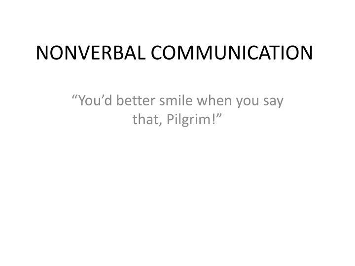 nonverbal communication