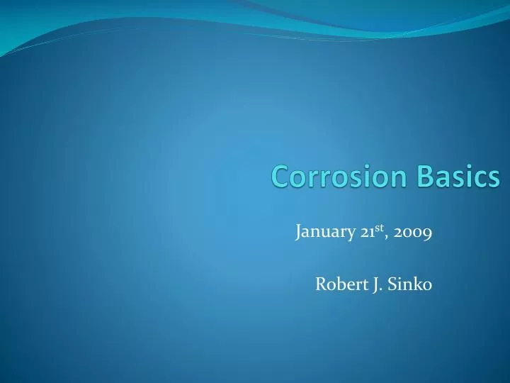 corrosion basics