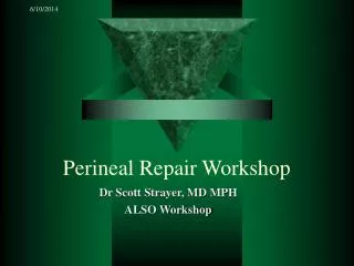 Perineal Repair Workshop