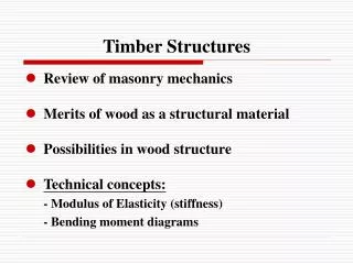 Timber Structures