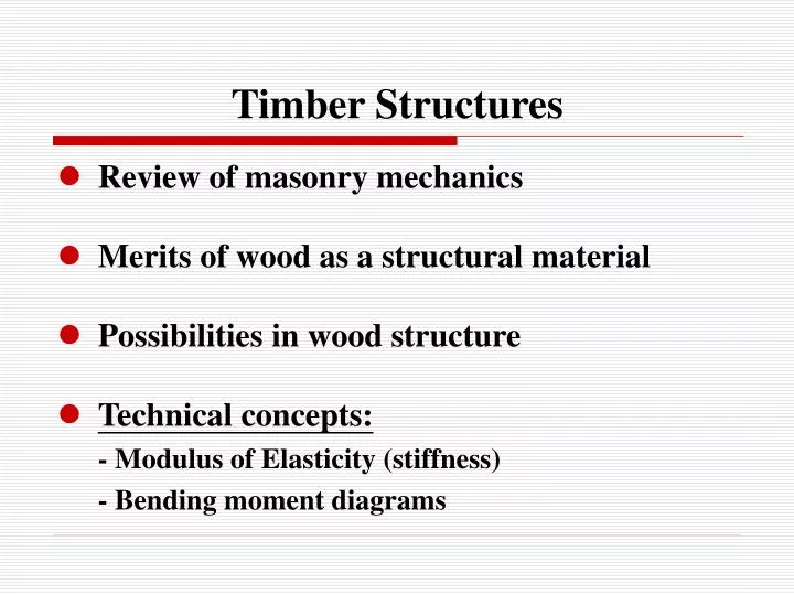 timber structures
