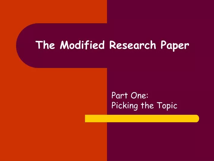 the modified research paper