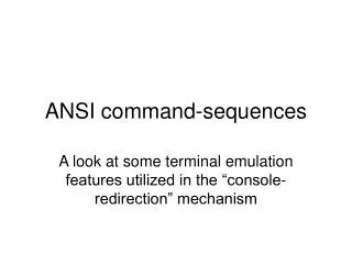 ANSI command-sequences