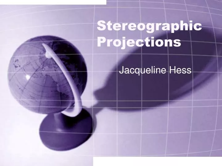 stereographic projections