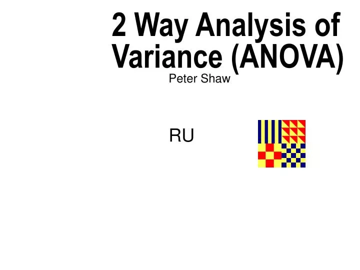2 way analysis of variance anova
