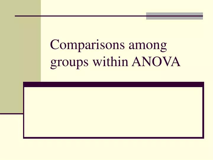 comparisons among groups within anova