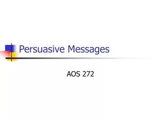 Persuasive Messages