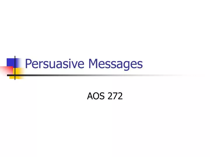 persuasive messages