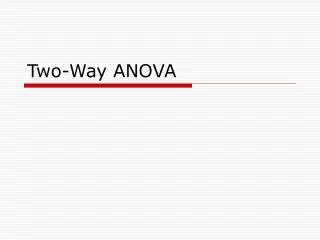 Two-Way ANOVA