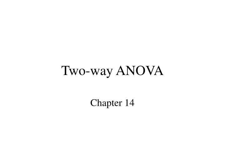 two way anova