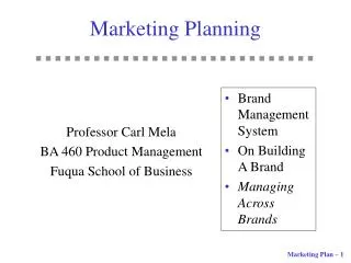 Marketing Planning