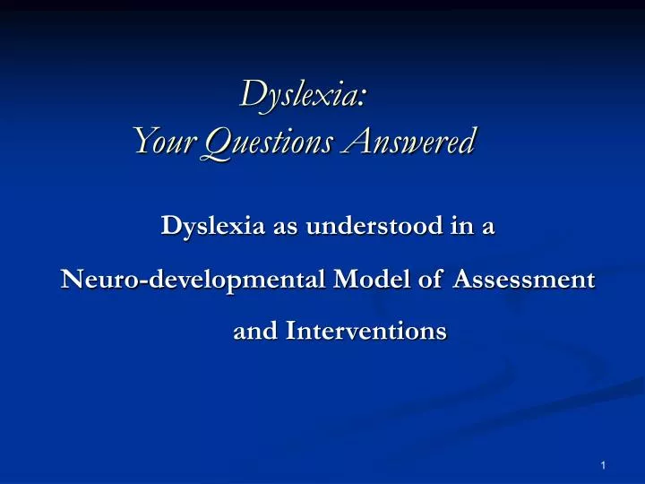 dyslexia your questions answered