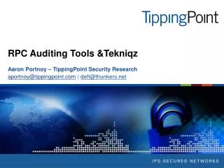RPC Auditing Tools &amp;Tekniqz