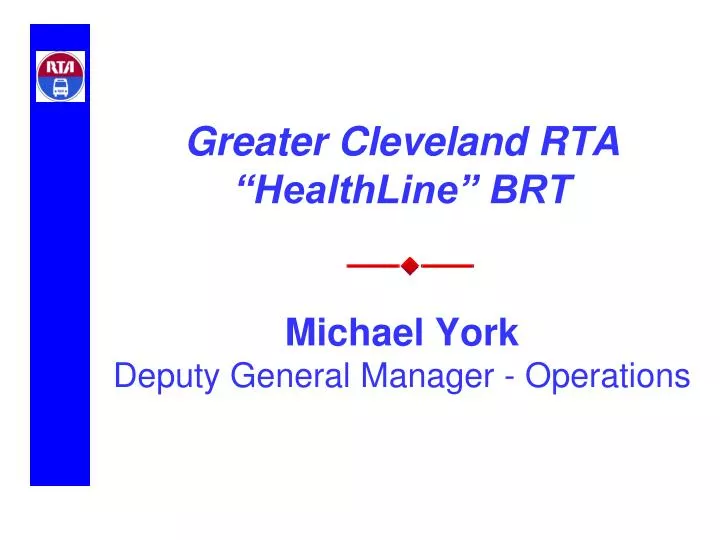 greater cleveland rta healthline brt michael york deputy general manager operations