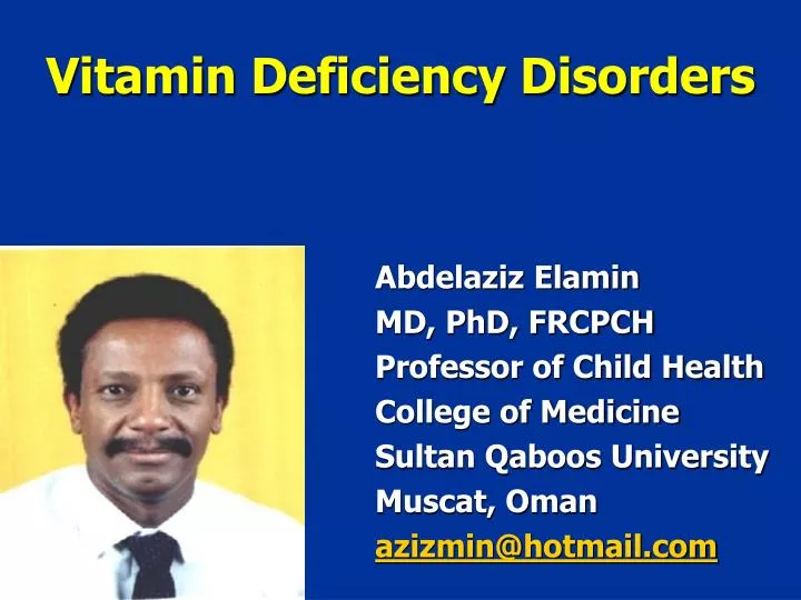 vitamin deficiency disorders
