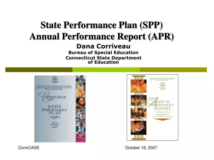 state performance plan spp annual performance report apr