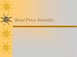 Bond Price Volatility