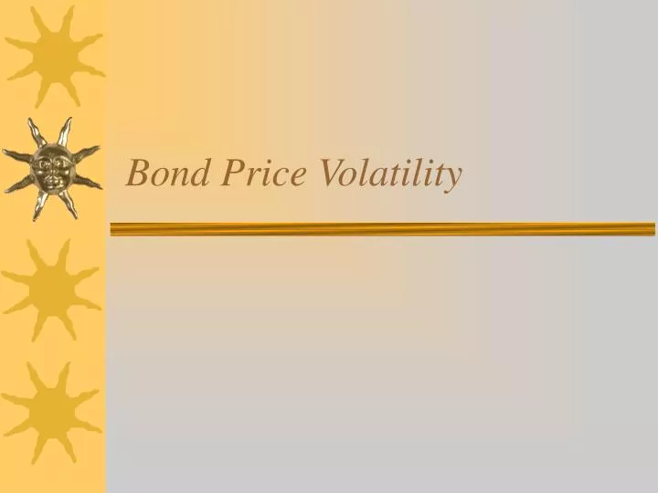 bond price volatility