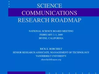 science communications research roadmap