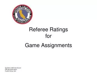 Referee Ratings for