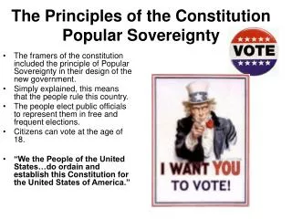 The Principles of the Constitution Popular Sovereignty