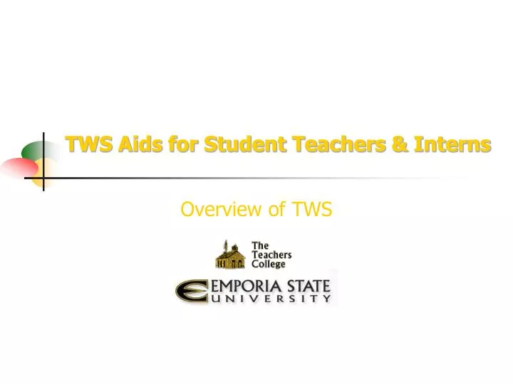 tws aids for student teachers interns