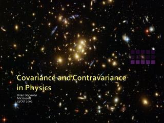 Covariance and Contravariance in Physics