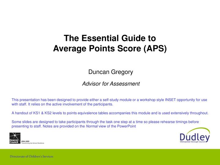 the essential guide to average points score aps