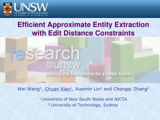 Efficient Approximate Entity Extraction with Edit Distance Constraints