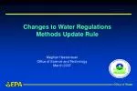 Changes to Water Regulations Methods Update Rule - slide 1