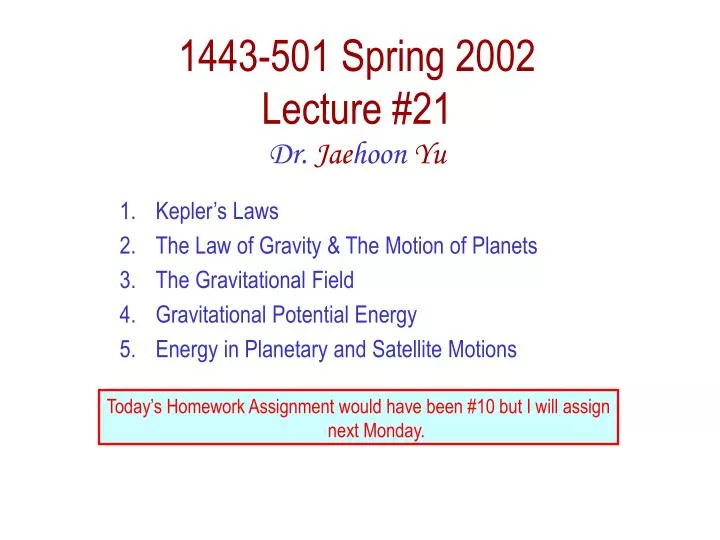 1443 501 spring 2002 lecture 21