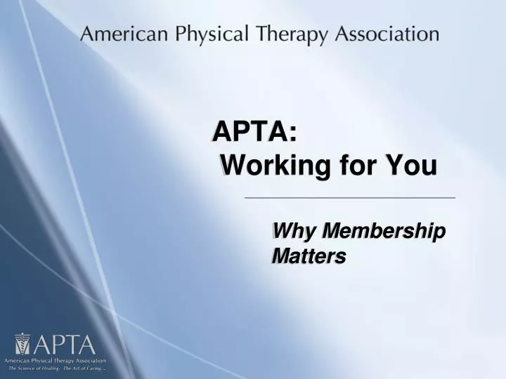 apta working for you