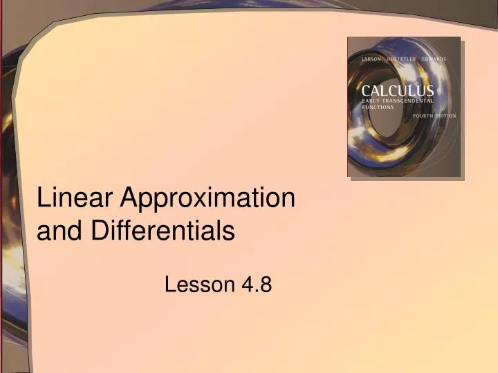 linear approximation and differentials
