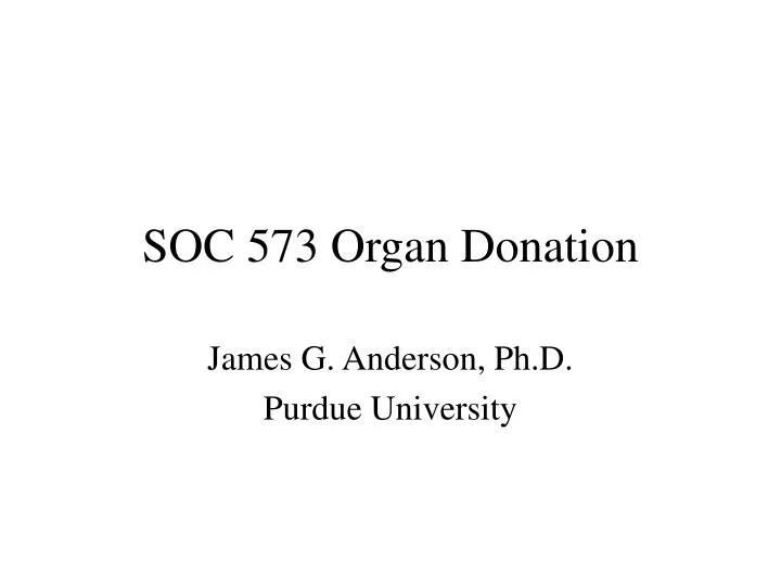 soc 573 organ donation