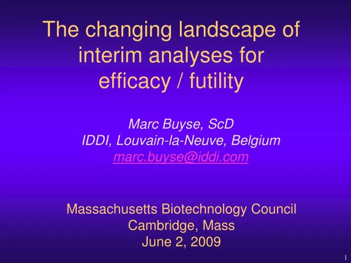 the changing landscape of interim analyses for efficacy futility