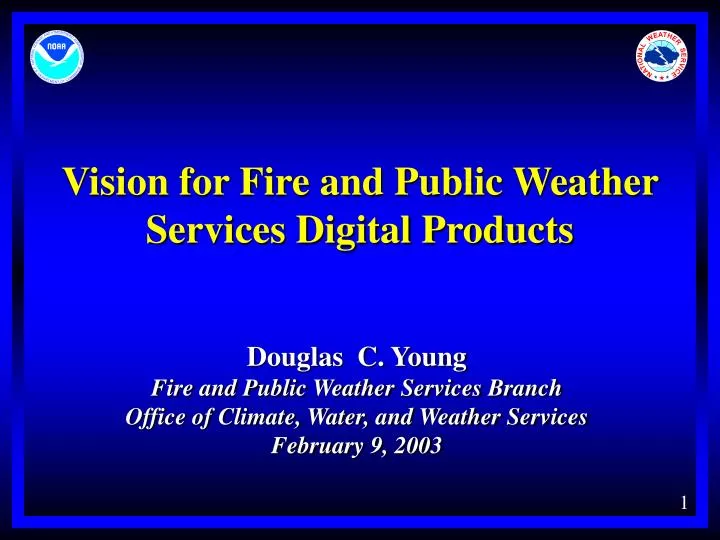 vision for fire and public weather services digital products