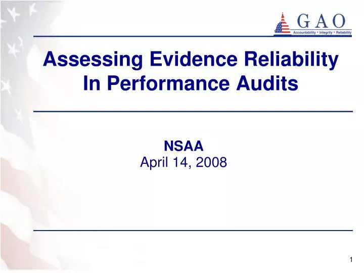 assessing evidence reliability in performance audits