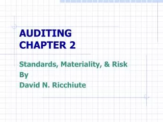 AUDITING CHAPTER 2
