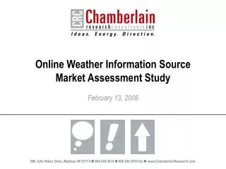 Online Weather Information Source Market Assessment Study