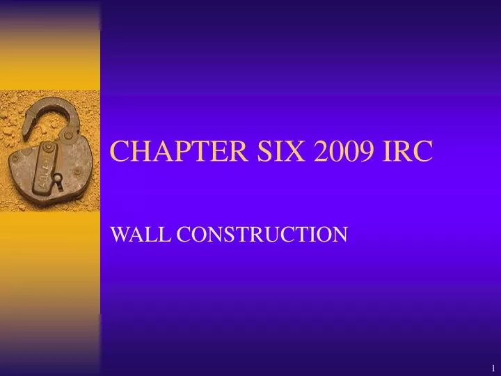 chapter six 2009 irc