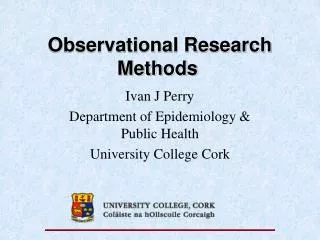 Observational Research Methods