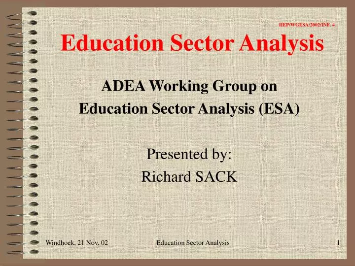 iiep wgesa 2002 inf 4 education sector analysis
