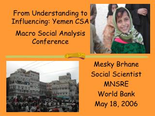 From Understanding to Influencing: Yemen CSA Macro Social Analysis Conference