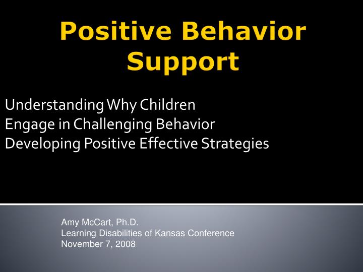 understanding why children engage in challenging behavior developing positive effective strategies